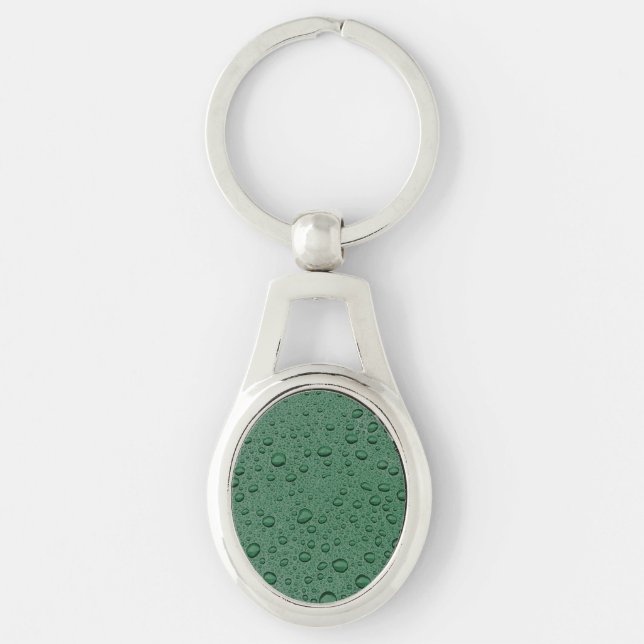 Green water droplets keychain (Front)