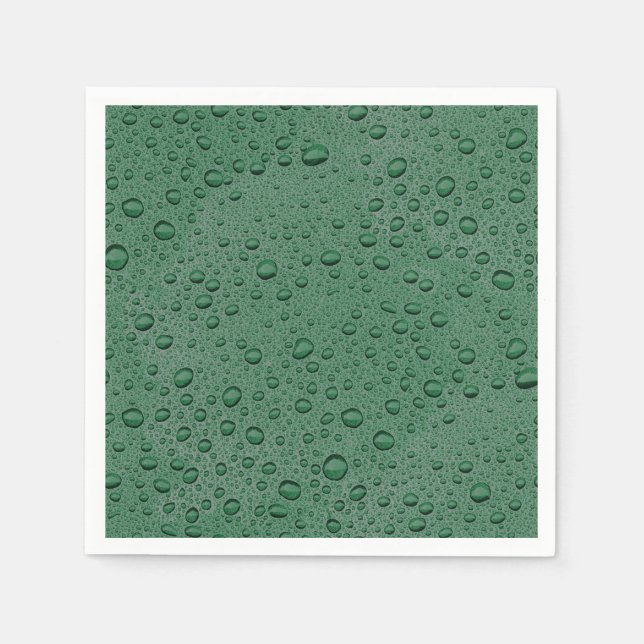 Green water droplets napkins (Front)
