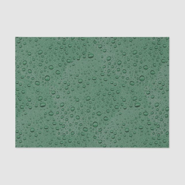 Green water droplets tissue paper (Front)