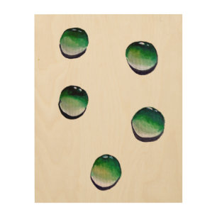 Green water drops water art