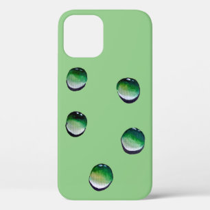 Green water drops water art iPhone 12 case