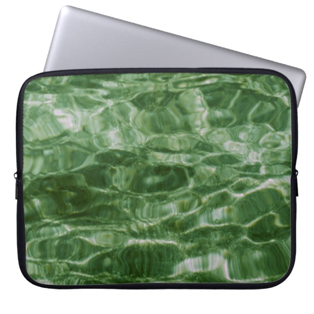 Green Water Laptop Sleeve (Front)