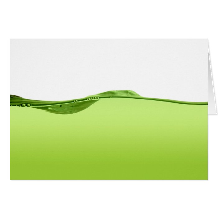 Green water line greeting cards