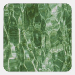Green Water Square Sticker
