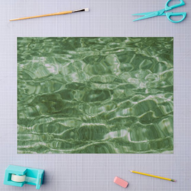Green Water Tissue Paper (Craft)