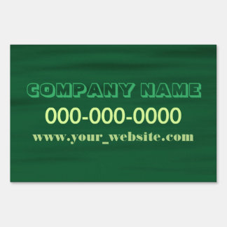 Green Water Yard Sign