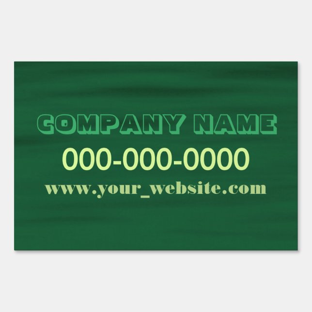 Green Water Yard Sign (Front)