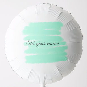Green watercolor add name text message here throw balloon