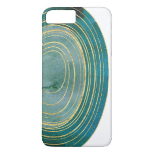 Green Watercolor Agate with Gold Accent iPhone 8 Plus/7 Plus Case