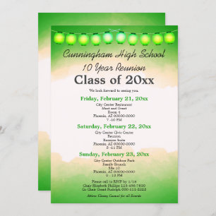 Green Watercolor Class Reunion Template