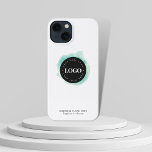 Green Watercolor Custom Business Company Logo Text iPhone 13 Case<br><div class="desc">Promote your business with this cool iPhone case,  featuring green watercolor,  custom logo & text. Easily add your details by clicking on the "personalize" option.</div>