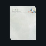 Green Watercolor Day Spa and Wellness Letterhead<br><div class="desc">Spa items including towels, lotions, candles, soaps, cucumber water, and more are displayed on this letterhead to create a relaxing mood. A soft green watercolor background with white leaf outlines adds to a calming touch making it a perfect stationery solution for a day spa, facialist, aesthetician, skincare specialist, wellness center,...</div>
