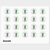 Green Watercolor Front Door Real Estate Referral Classic Round Sticker (Sheet)