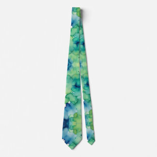 Green Watercolor Fusion  Neck Tie