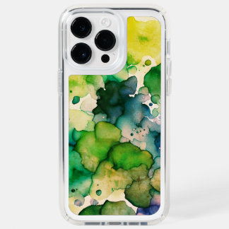 Green Watercolor Fusion  Speck iPhone 14 Pro Max Case