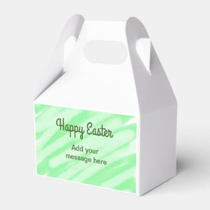 Green watercolor happy Easter add message pastel t Favor Boxes