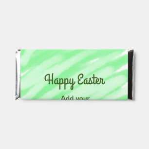 Green watercolor happy Easter add message pastel t Hershey Bar Favors