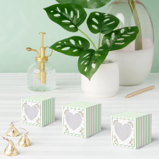 Green Watercolor Horse Carousel Baby Shower Favor Boxes