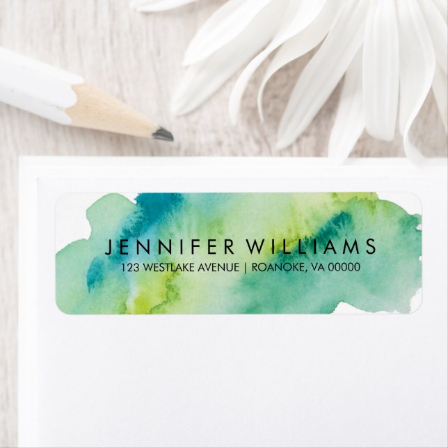 Green Watercolor Label (Insitu)
