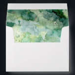 Green Watercolor Lined Envelope<br><div class="desc">Printed with faux green watercolor pattern on the inside,  these envelopes are a great touch to add to our any of our invitations for any occasion. MATCHING items in our store.</div>