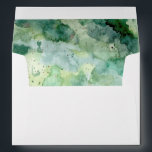 Green Watercolor Lined Envelope<br><div class="desc">Printed with faux green watercolor pattern on the inside,  these envelopes are a great touch to add to our any of our invitations for any occasion. MATCHING items in our store.</div>