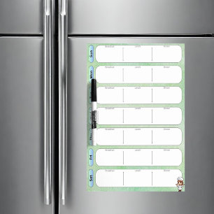 Green Watercolor Menu Dry Erase Board