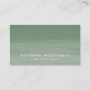 Green Watercolor Ombre Generic Template Business Card