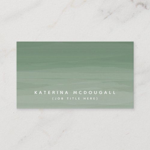 Green Watercolor Ombre Generic Template Business Card