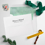 Green Watercolor Outdoor Forest Wedding Invitation Envelope<br><div class="desc">Green Watercolor Outdoor Forest Wedding Invitation envelope</div>