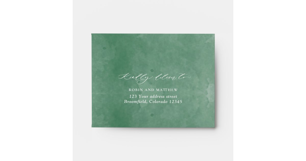 RSVP Cards with Envelopes - The Miranda Suite - Watercolor Green Leaf –  Wonderment Paper Co.