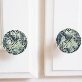 Green Watercolor Tropical Leaves