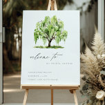 Green Watercolor Willow Tree Bridal Shower Welcome Foam Board<br><div class="desc">For any further customisation or any other matching items,  please feel free to contact me at yellowfebstudio@gmail.com</div>