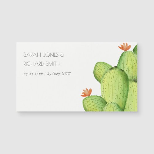 GREEN WATERCOLOUR DESERT CACTUS SAVE THE DATE