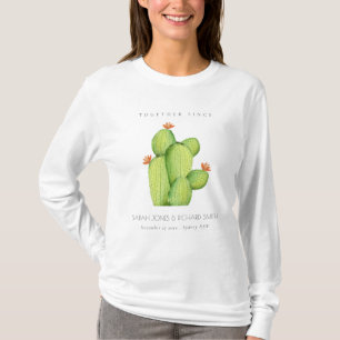 GREEN WATERCOLOUR DESERT CACTUS SAVE THE DATE GIFT T-Shirt