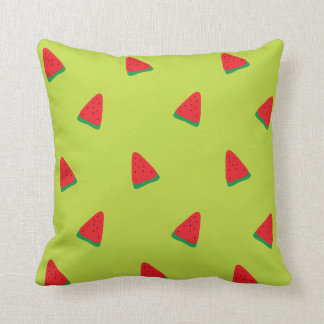 Green Watermelon Pattern Throw Pillow