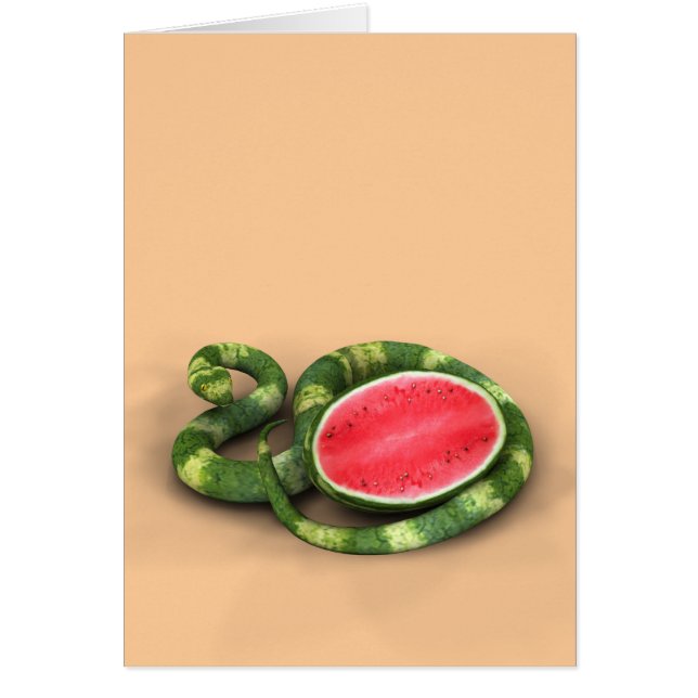 Green Watermelon Snake Cards (Front)