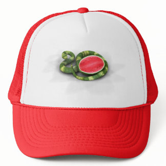 Green Watermelon Snake Trucker Hat