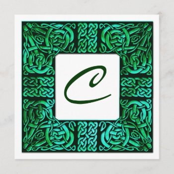 Green Waters Celtic Knotwork Wedding Invitation by CelticDreams at Zazzle