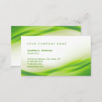 Green Wave Business Card by BluePlanet at Zazzle