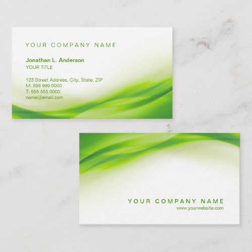 Green Wave business card