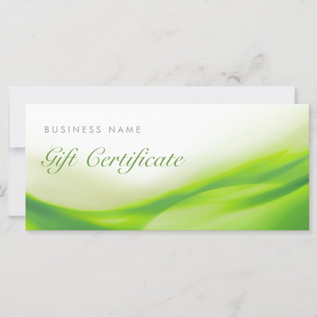 Green Wave Gift Card Certificate (Front)