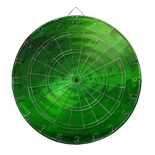 Green wave graphic design dart board