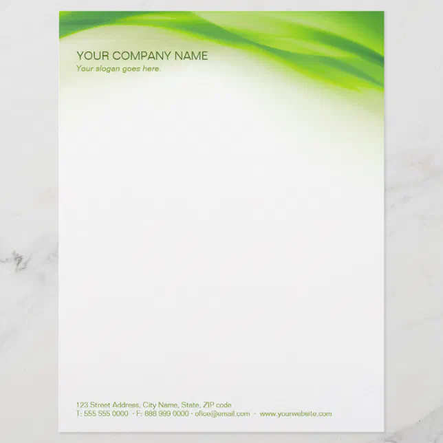 Green Wave letterhead | Zazzle