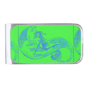 green wave mermaid money clip