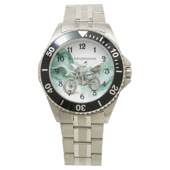 Green Wave Motorcycle Be Adventurous Watch (Front)