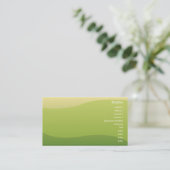 Green Waves - Business Business Card (Standing Front)