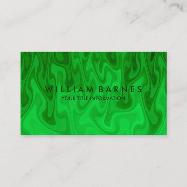 Green Waves Business Card (Front)