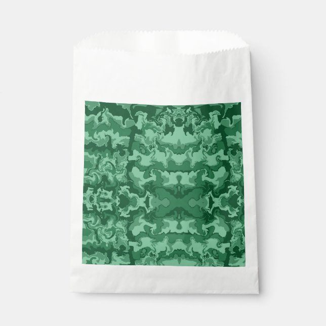 Green Waves Favor Bag (Front)