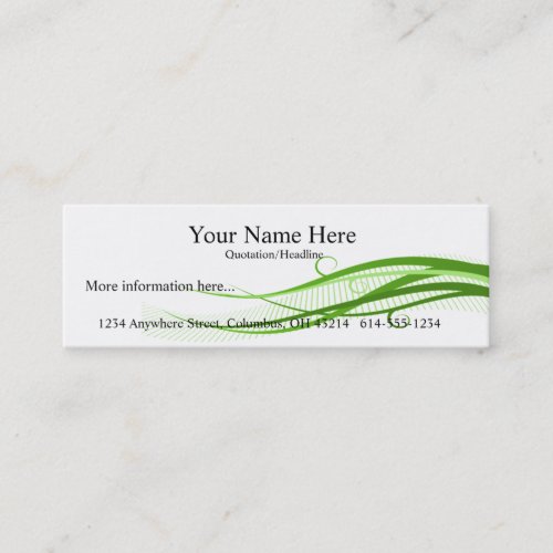 Green Waves Profile Cards Business Cards