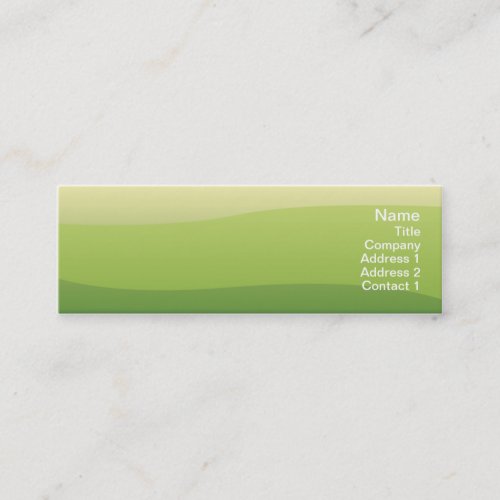 Green Waves - Skinny Business Card Template